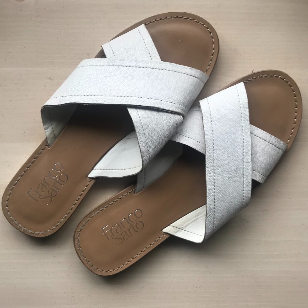 Franco Sarto Quentin leather slide sandals • 8